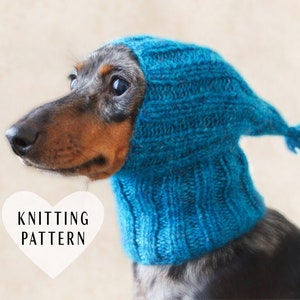 KNITTING PATTERN, Small Dog Hat, Dachshund Hat, Mini Dachshund Hat, Knitted Hat, Knit Pet Hat, Cute Dog Hat, Dog accessories, DIY Pattern