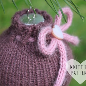 Knitted Christmas Ornament Pattern: Alpaca Yarn Sweater (PDF Pattern)