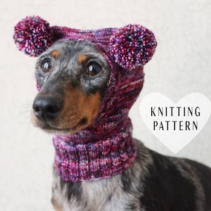 Knitting Pattern, Small Dog Hat, Dachshund Hat, Mini Dachshund Hat, Knitted Dog Hat Pattern, Dog Clothes, Pet Clothes, Pets, Pet Gifts, Knit