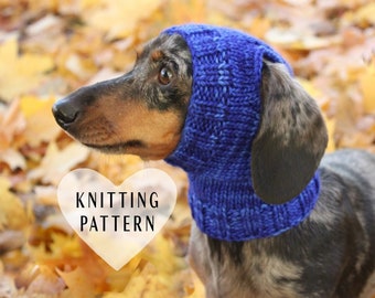 KNITTING PATTERN, Mini Dachshund Dog Hat, Small Dog Hat, Dog Clothes, Knitted Hat, Dog Fashion, Dogs, Pets, Open Ear Dog Hat, Malabrigo Yarn