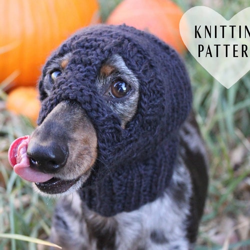 KNITTING PATTERN Dog Hat Ski Mask Knit Bandit Mini Dachshund Etsy