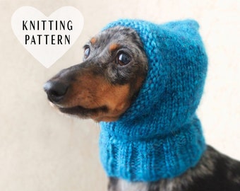 KNITTING PATTERN, Small Dog Hat, Mini Dachshund Hat, Pet Clothes, Pets, Pet Hat, Knit hat, Knitted Dog Hat, Little Dog Hat, Doxie, Wiener