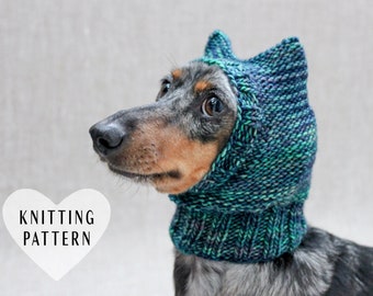 KNITTING PATTERN, Mini Dachshund Dog Hat, Small Dog Hat, Dog Clothes, Dog Clothing, Dog Accessories, Dog Gift, Dachshund Clothes, Pet Hat