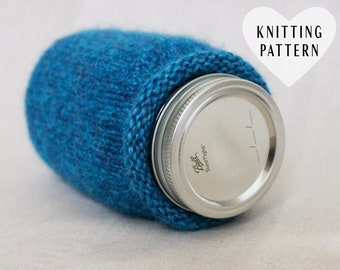 KNITTING PATTERN Mason Jar Cozy Standard Mouth