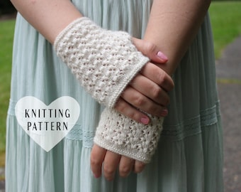 KNITTING PATTERN, White Swan, Knit, Knitted, Lace, Wrist Warmers, Todler Size, Child Size, Adult Size, Wedding Gift, Small Gift, Girl Gift