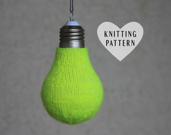 KNITTING PATTERN, Light Bulb Ornament, Christmas ornament, holiday, haning ornament, knitting, knitted ornament, light bulb cozy, sweater