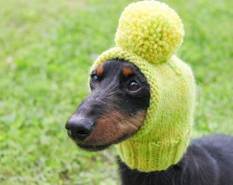 Yellow Dog Hat in all Natural Eco Friendly Alpaca