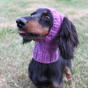 Open Ear Dog Hat Knit in All Natural Alpaca Yarn