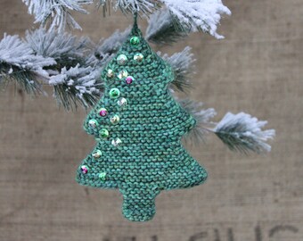 knitting pattern christmas tree ornament tree decoration etsy