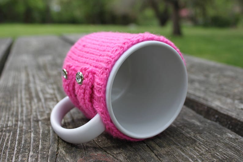 KNITTING PATTERN, Mug Sweater, Mug Cozy, Knit, Knitted, Tea, Cup, Tea Time, Small Gift, Girl Gift, Tea Lover Gift, Housewarming Gift image 10