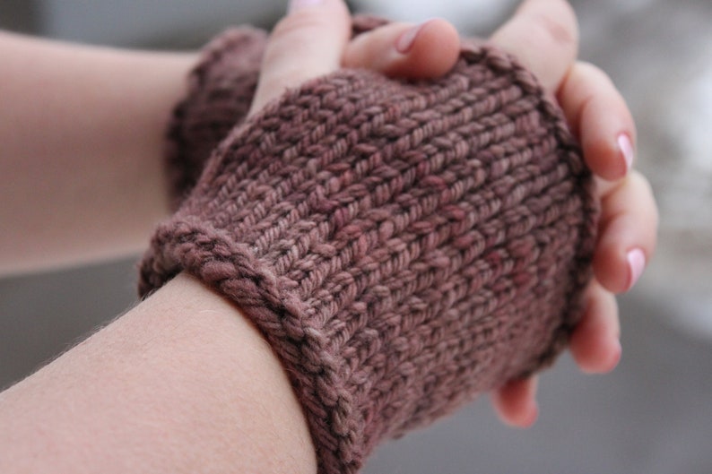 KNITTING PATTERN Wrist Warmers Knitting Lesson Easy Etsy