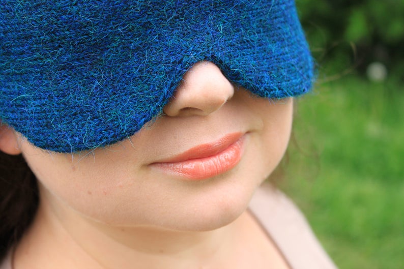 KNITTING PATTERN Eye Mask Eye Cover Sleeping Pillow Etsy
