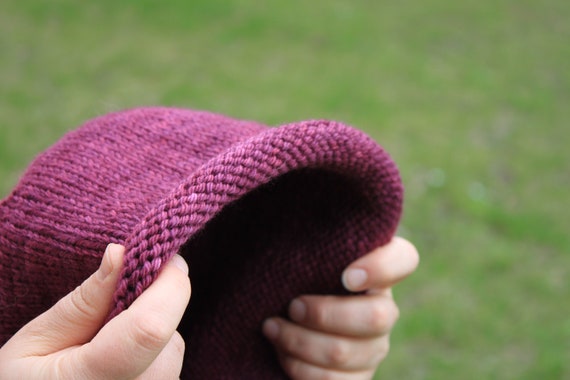 KNITTING PATTERN, First Hat, Knitting Pattern, Rolled Edge