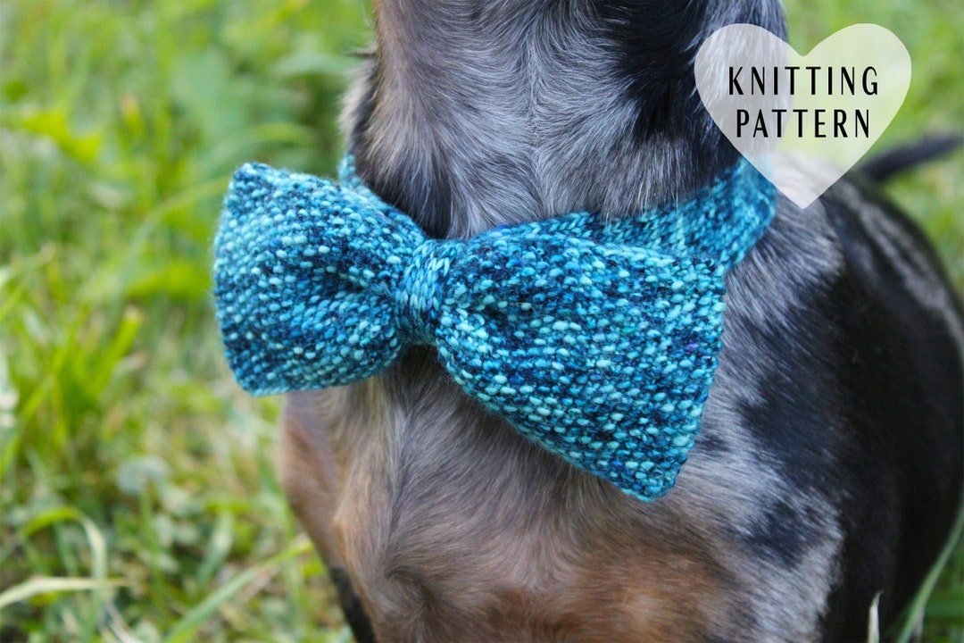 knitted dog bow tie pattern