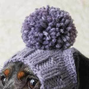 KNITTING PATTERN, Mini Dachshund Dog Hat, Small Dog Hat, Knitted Dog Hat, Dog Clothes, Dog Fashion, Dog Gift, Pet Lover Gift, Wiener Dog Hat image 5