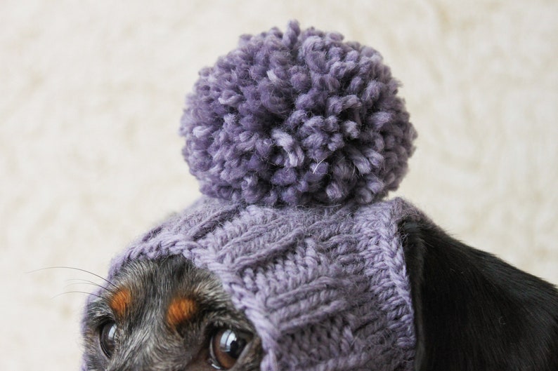 KNITTING PATTERN, Mini Dachshund Dog Hat, Small Dog Hat, Knitted Dog Hat, Dog Clothes, Dog Fashion, Dog Gift, Pet Lover Gift, Wiener Dog Hat image 5