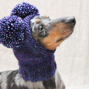 KNITTING PATTERN Chunky Double Pom-Pom Small Dog Hat image 9