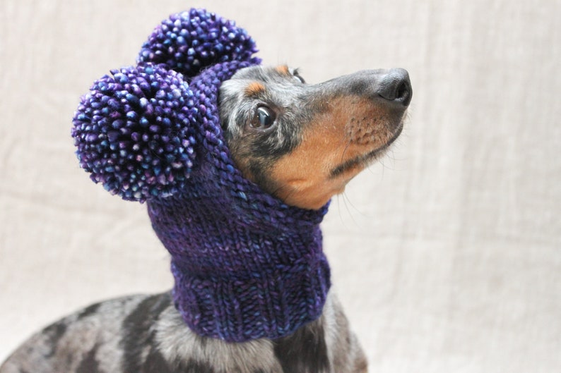 KNITTING PATTERN Chunky Double Pom-Pom Small Dog Hat imagem 9