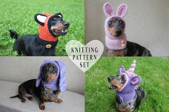 knitted dog hats