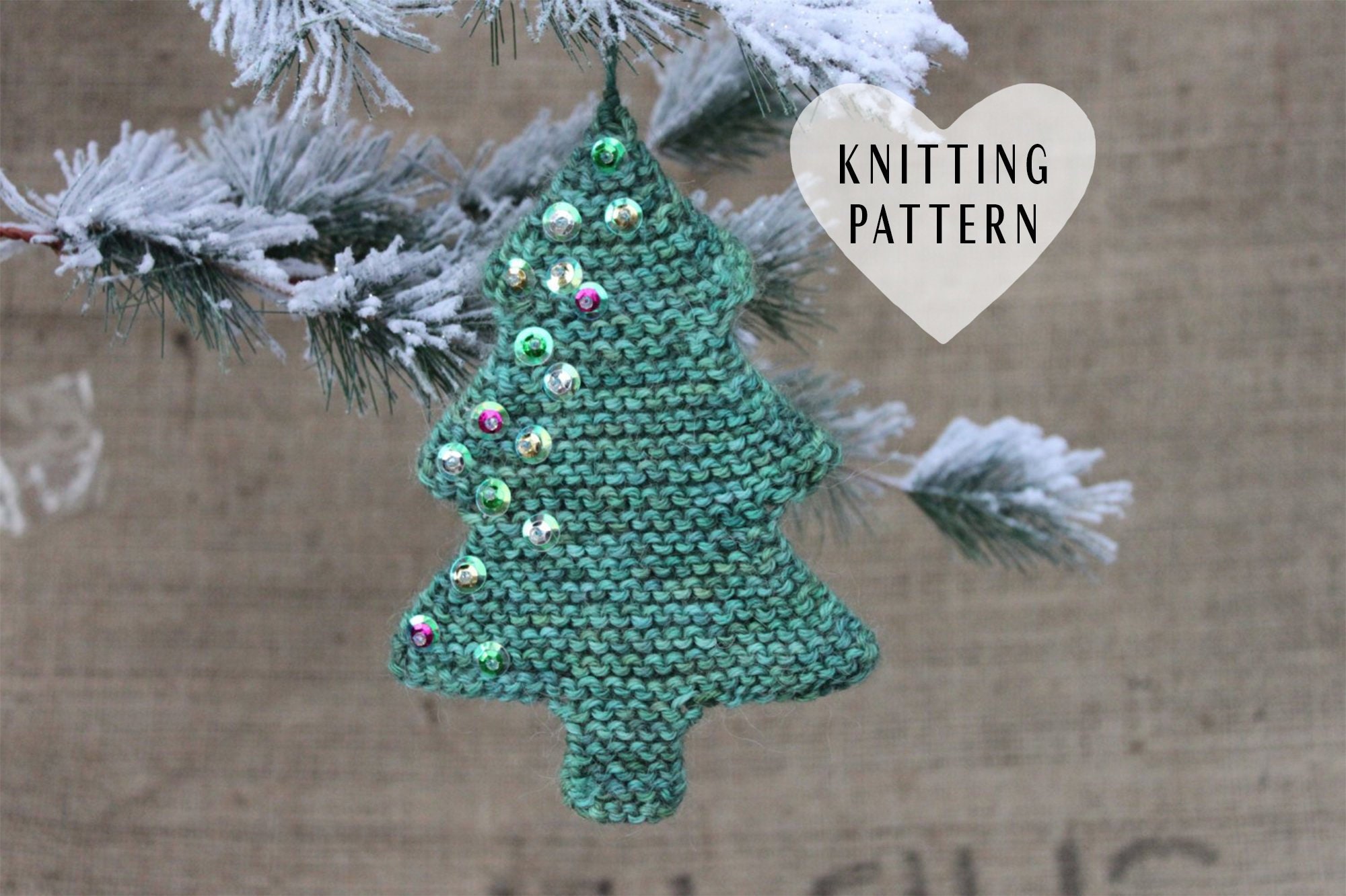 KNITTING PATTERN Knitted Christmas Tree Ornament Knit - Etsy