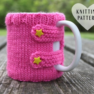 KNITTING PATTERN, Mug Sweater, Mug Cozy, Knit, Knitted, Tea, Cup, Tea Time, Small Gift, Girl Gift, Tea Lover Gift, Housewarming Gift