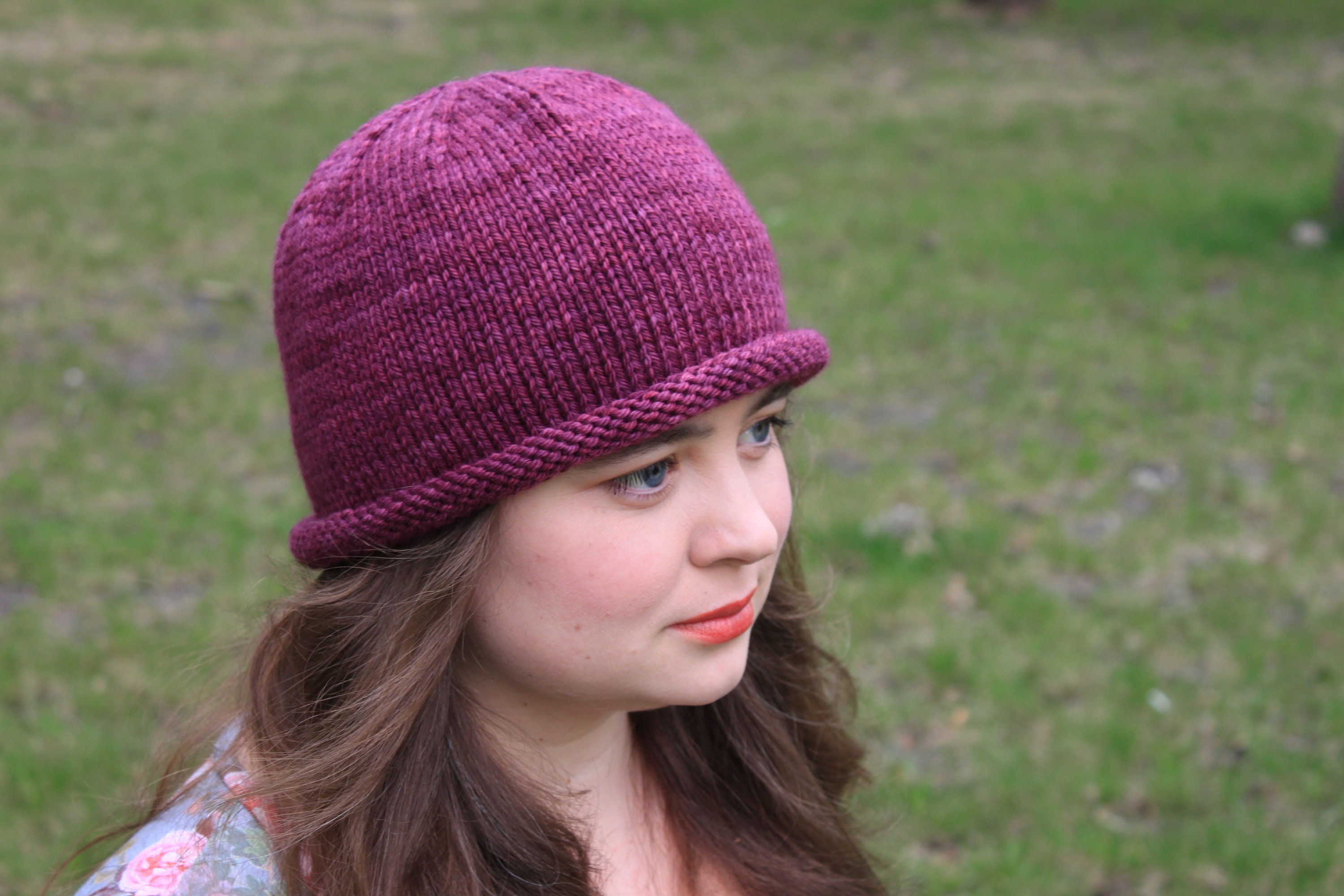 KNITTING PATTERN, First Hat, Knitting Pattern, Rolled Edge
