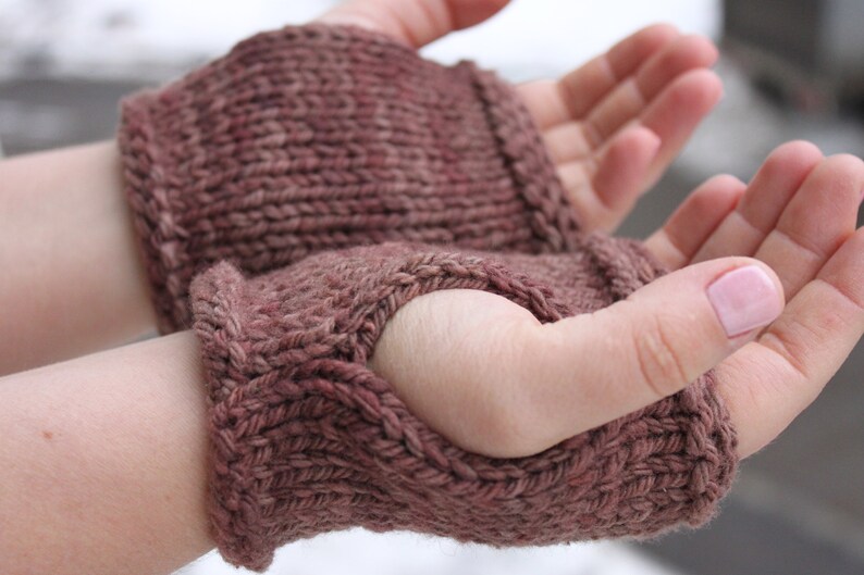 KNITTING PATTERN Wrist Warmers Knitting Lesson Easy Etsy