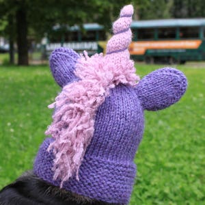 KNITTING PATTERN, Dachshund Unicorn Hood, dog hat, dogs, pet, pet costume, pets, doxie, mini, dachshund, unicorn, hat, dog clothes, dog image 3