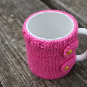 KNITTING PATTERN, Mug Sweater, Mug Cozy, Knit, Knitted, Tea, Cup, Tea Time, Small Gift, Girl Gift, Tea Lover Gift, Housewarming Gift image 3