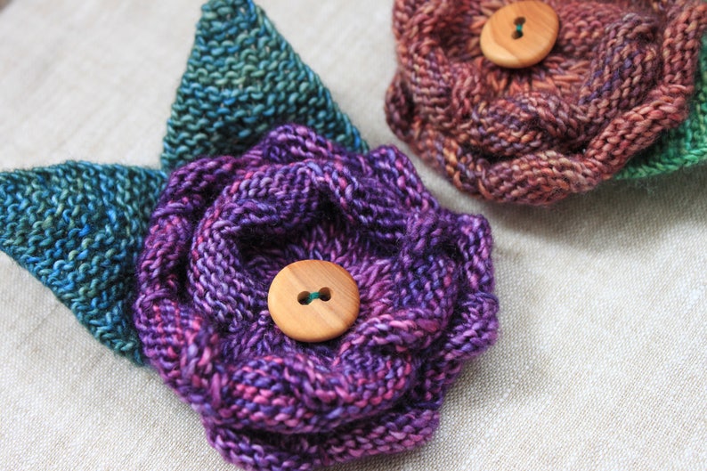 KNITTING PATTERN Knitted Flower Knit Flower Corsage Etsy