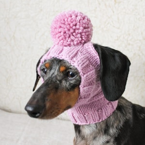 KNITTING PATTERN, Mini Dachshund Dog Hat, Small Dog Hat, Knitted Dog Hat, Dog Clothes, Dog Fashion, Dog Gift, Pet Lover Gift, Wiener Dog Hat image 8