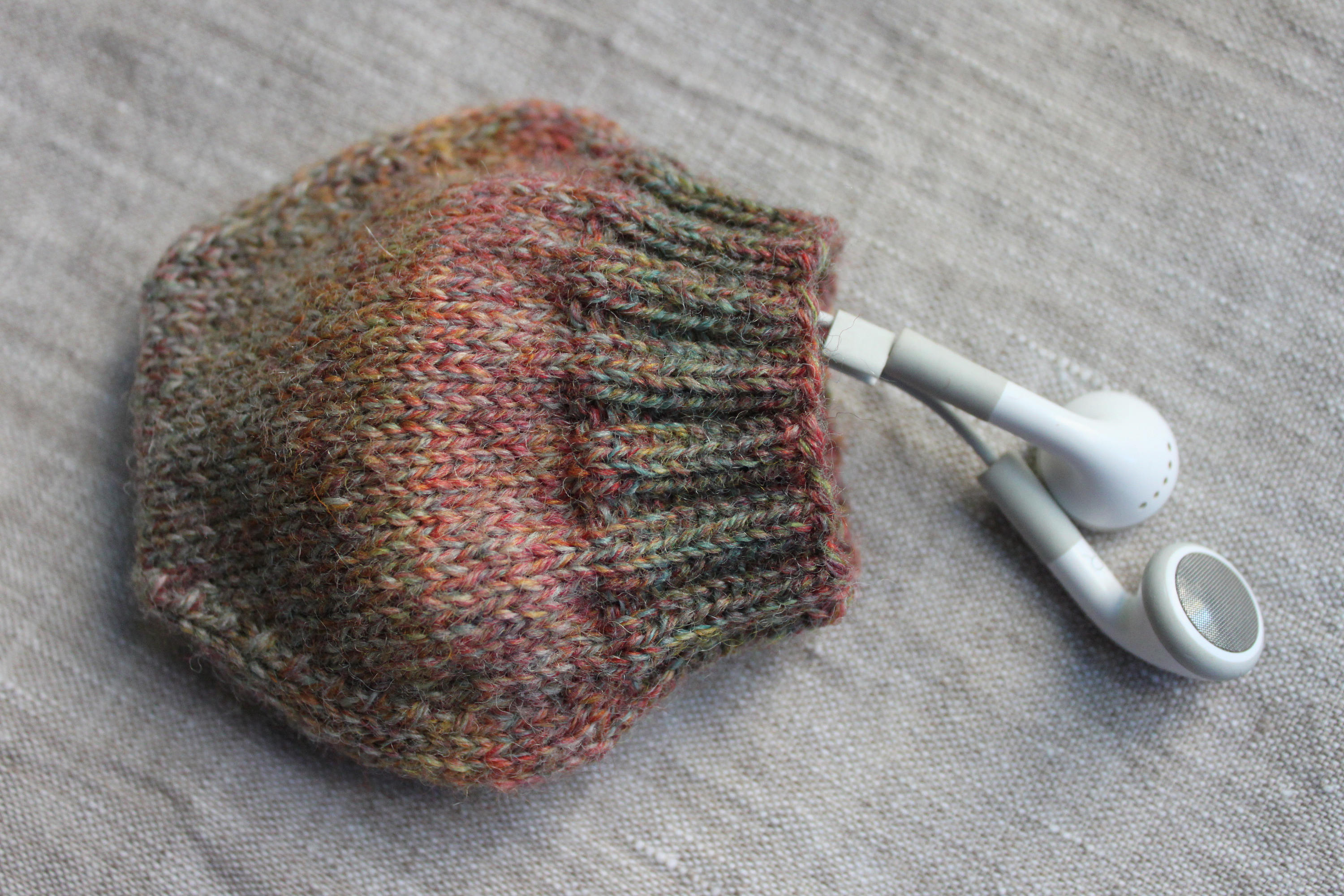 KNITTING PATTERN Knitted Headphone Bag Earphone Knit Etsy