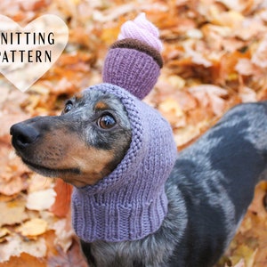 Small Dog Dachshund Birthday Cupcake Hat Costume: Kitting Pattern (PDF Pattern)