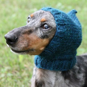 Dog Hat in Dark Turquoise Made Out of All Natural Alpaca Yarn image 7
