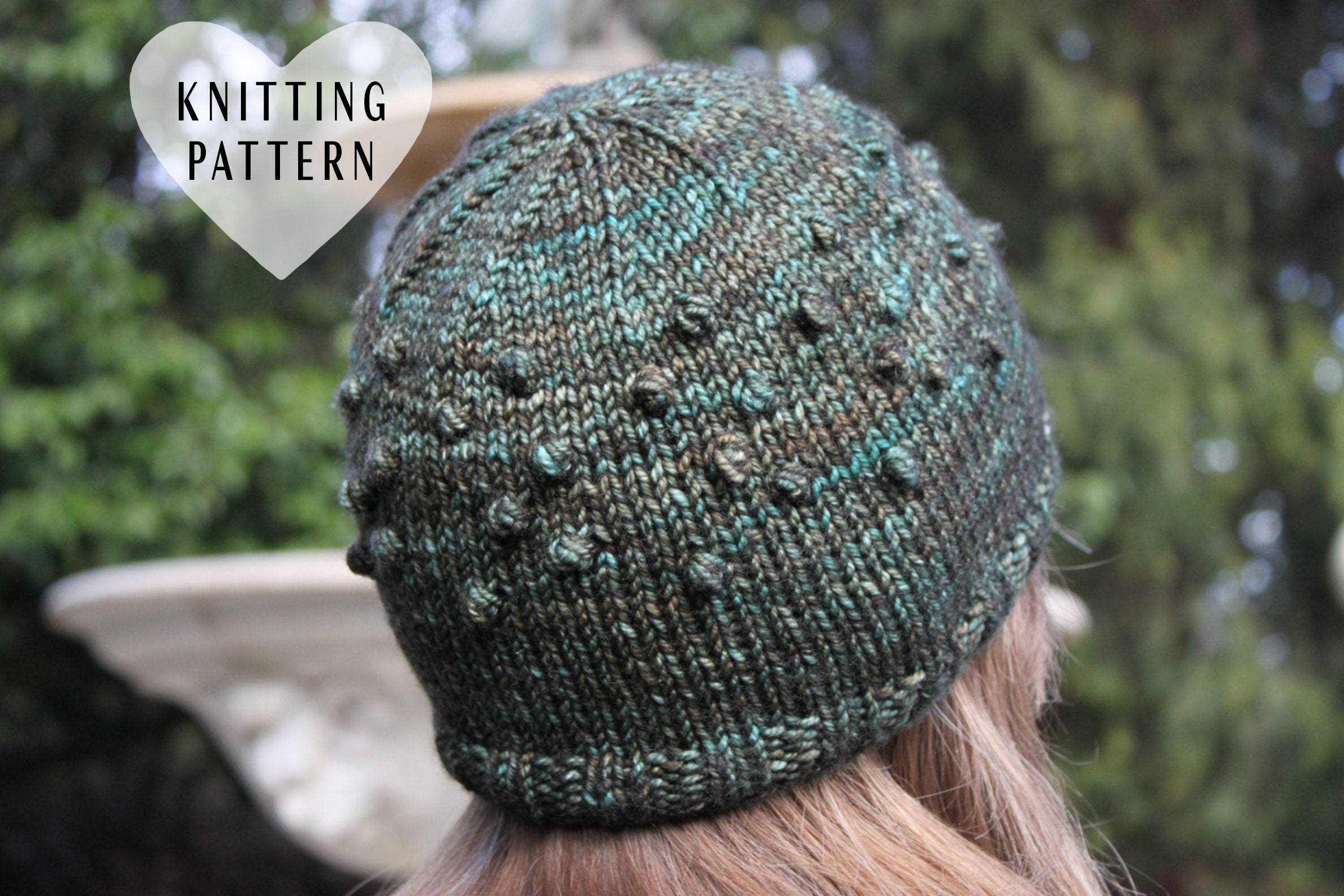 KNITTING PATTERN, Bobble, Hat, Knit, Knitted, Adult Size