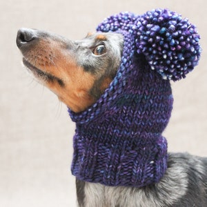 KNITTING PATTERN Chunky Double Pom-Pom Small Dog Hat imagem 6