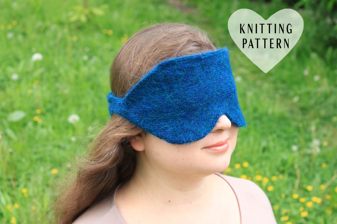 KNITTING PATTERN Eye Mask Eye Cover Sleeping Pillow Etsy