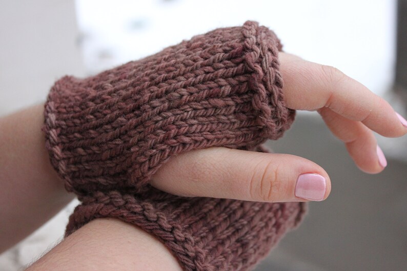 KNITTING PATTERN Wrist Warmers Knitting Lesson Easy Etsy