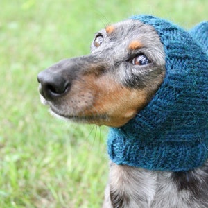 Dog Hat in Dark Turquoise Made Out of All Natural Alpaca Yarn image 6