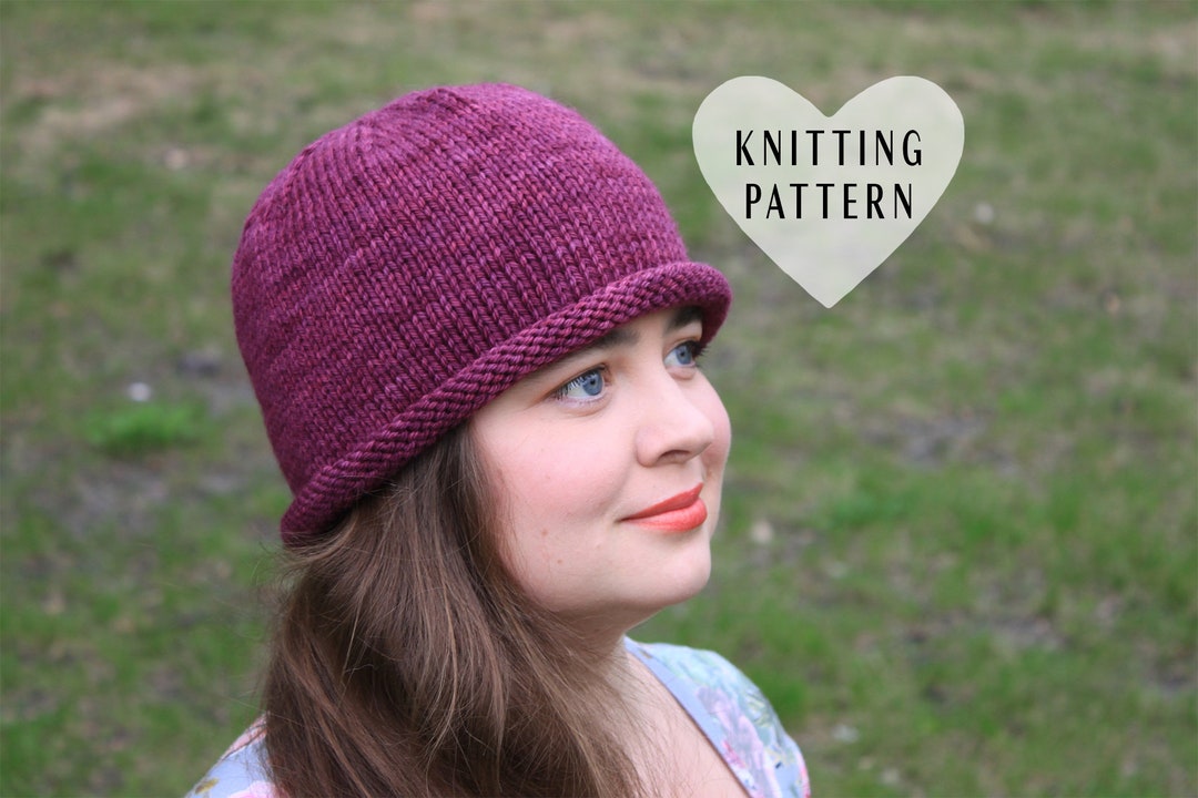KNITTING PATTERN, First Hat, Knitting Pattern, Rolled Edge