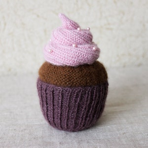 KNITTING PATTERN, Knitted Cupcake, Play Food, Pretend Food, Baby Gift, Cupcake Decoration, Ornament, Pincushion, Knitted Dessert, Small Gift image 9