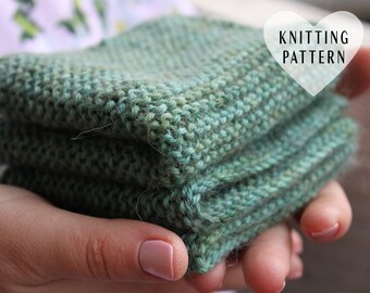 KNITTING PATTERN, Washcloths, Garter Stitch Washcloths, Knitting Lesson, Knitting Masterclass, Knitting Tutorial, Knitted Washcloths