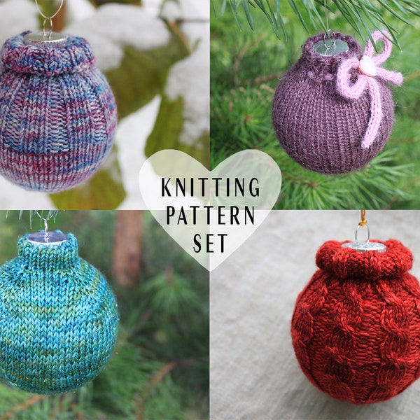 KNITTING PATTERN BUNDLE, Knitted Christmas Ornaments, Cozy, Sweater, Hanging Ornament, Knitting, Project, Christmas Tree, Decoration, Cables