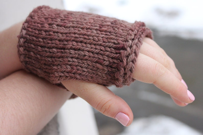 KNITTING PATTERN Wrist Warmers Knitting Lesson Easy Etsy