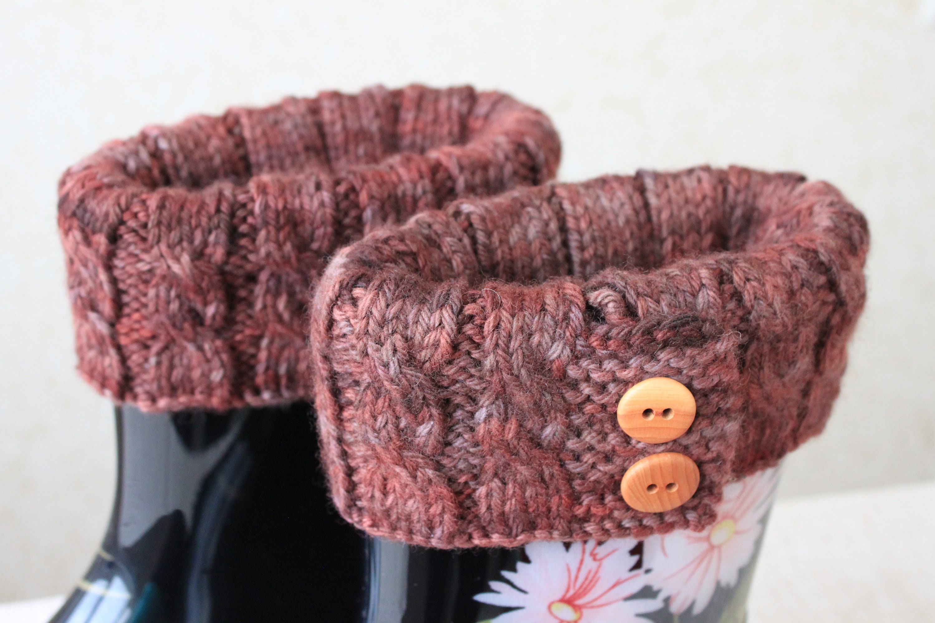 Cabled Boot Toppers With Buttons KNITTING PATTERN (PDF Pattern) - Etsy