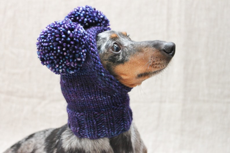 KNITTING PATTERN Chunky Double Pom-Pom Small Dog Hat imagem 7