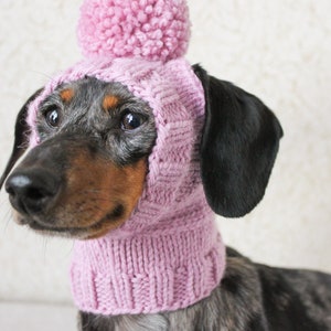 KNITTING PATTERN, Mini Dachshund Dog Hat, Small Dog Hat, Knitted Dog Hat, Dog Clothes, Dog Fashion, Dog Gift, Pet Lover Gift, Wiener Dog Hat image 7