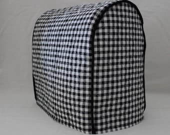 Black Check KitchenAid Mixer Cover