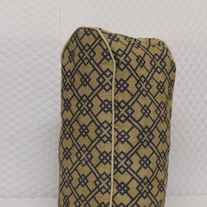 Blue Geo Burlap Ninja Cover