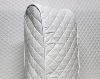 White Quilted Food Processor Cover